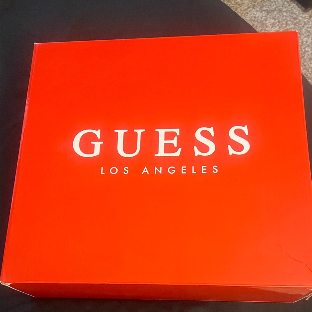Guess Vibrant Red Heeled Boots
